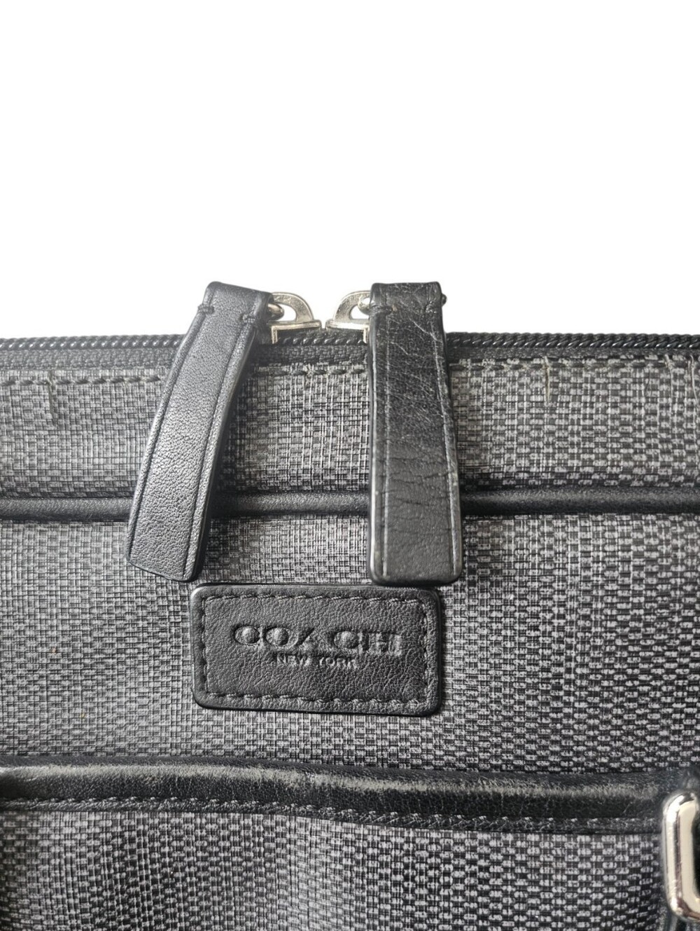 COACH Heritage Check 2-Way Slim Briefcase / Laptop Bag Style F71389 - Picture 3 of 14